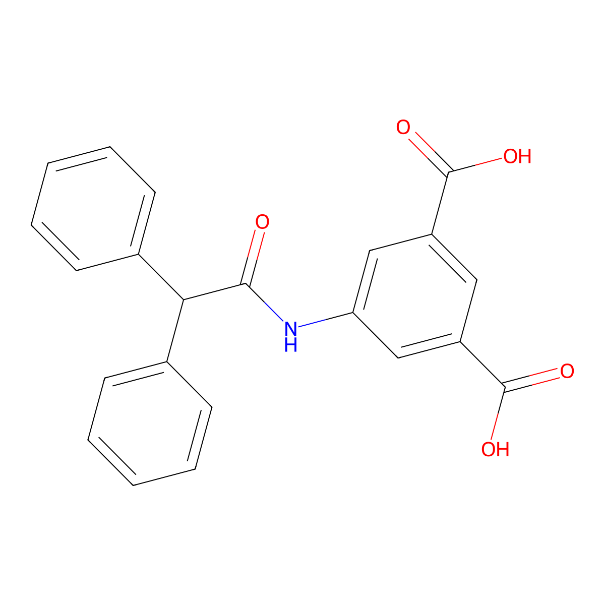 5-[(Diphenylacetyl)amino]isophthalic acid molecular structure, CAS 294667-27-9