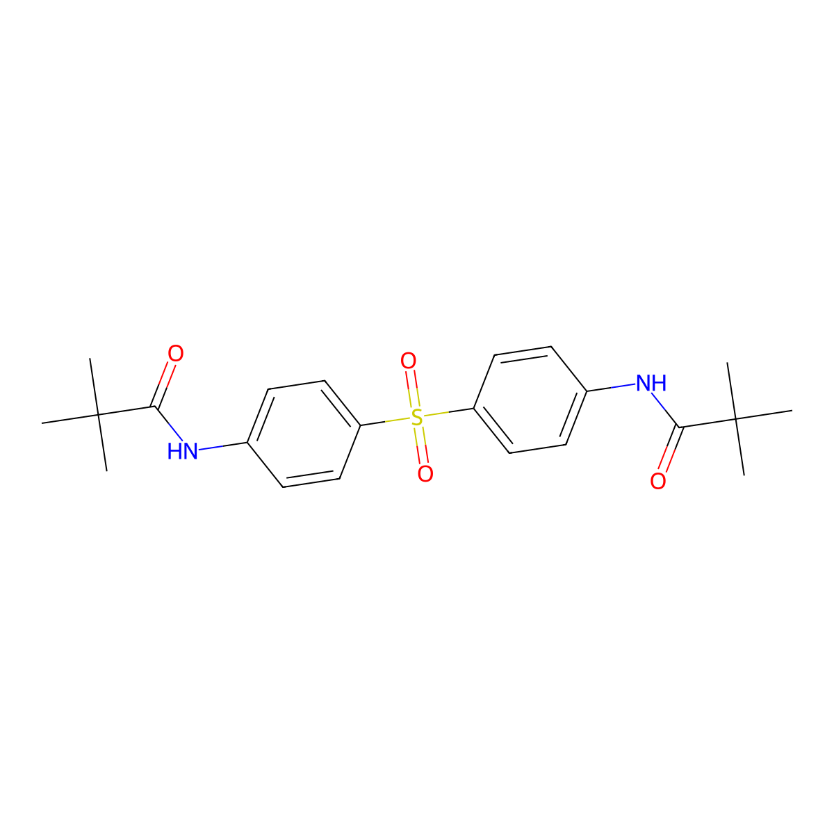 N-[4-[4-(2,2-dimethylpropanoylamino)phenyl]sulfonylphenyl]-2,2-dimethylpropanamide molecular structure, CAS 294667-29-1
