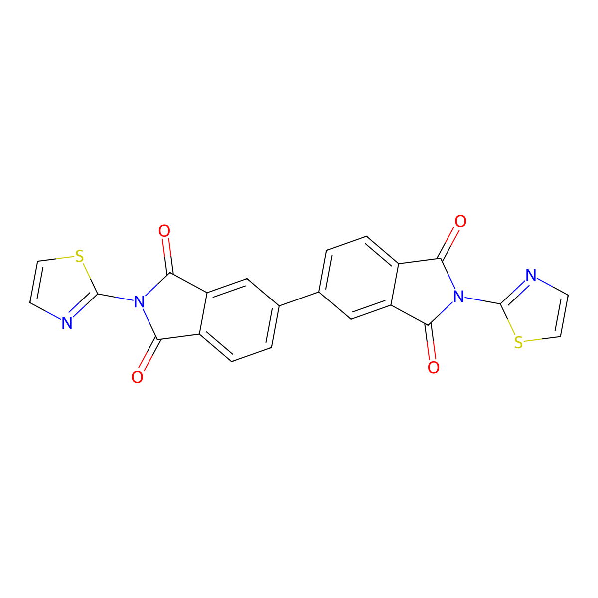 5-[1,3-Dioxo-2-(1,3-thiazol-2-yl)isoindol-5-yl]-2-(1,3-thiazol-2-yl)isoindole-1,3-dione molecular structure, CAS 294667-34-8
