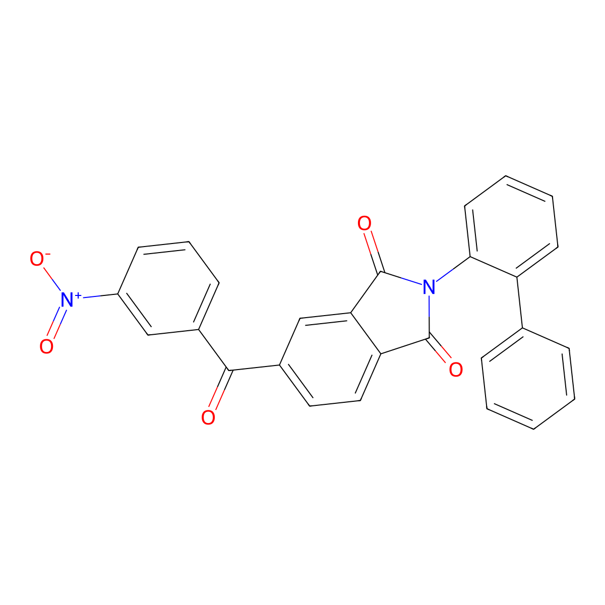5-(3-Nitrobenzoyl)-2-(2-phenylphenyl)isoindole-1,3-dione molecular structure, CAS 294667-43-9