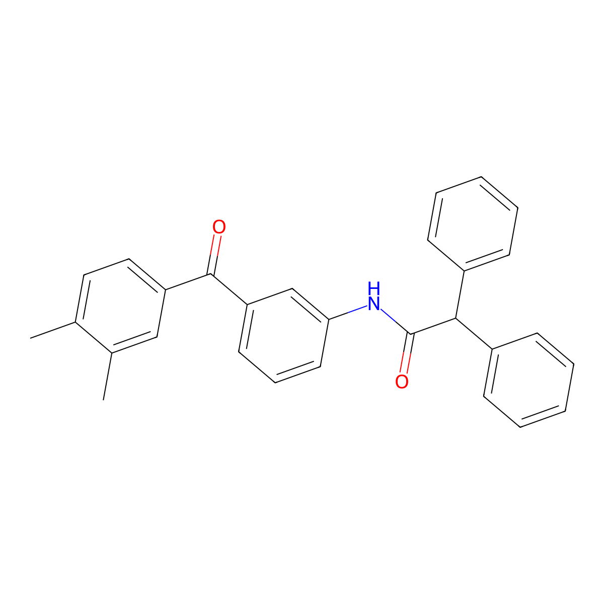 N-[3-(3,4-dimethylbenzoyl)phenyl]-2,2-diphenylacetamide molecular structure, CAS 294667-44-0