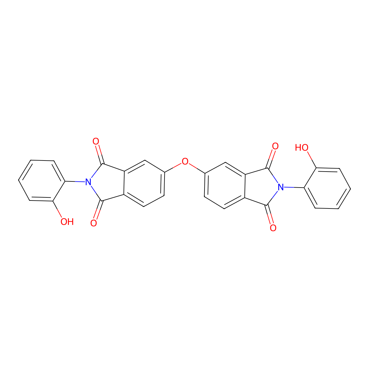 2-(2-Hydroxyphenyl)-5-[2-(2-hydroxyphenyl)-1,3-dioxoisoindol-5-yl]oxyisoindole-1,3-dione molecular structure, CAS 294667-59-7