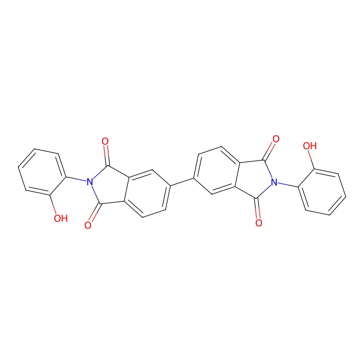 2-(2-Hydroxyphenyl)-5-[2-(2-hydroxyphenyl)-1,3-dioxoisoindol-5-yl]isoindole-1,3-dione molecular structure, CAS 294667-60-0