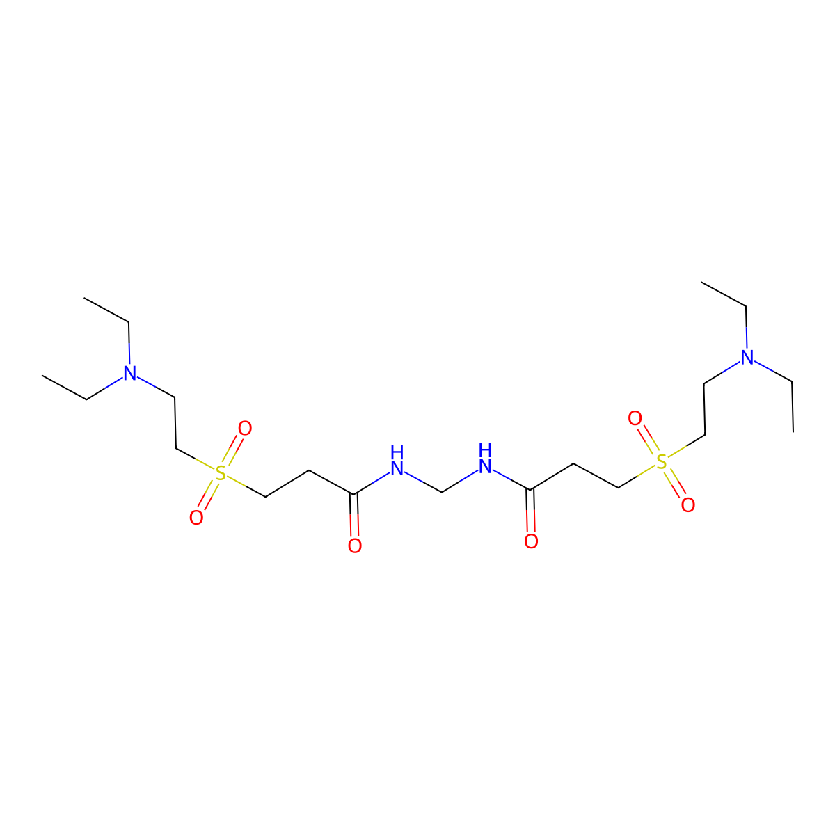 N,N'-methanediylbis(3-{[2-(diethylamino)ethyl]sulfonyl}propanamide) molecular structure, CAS 294668-57-8