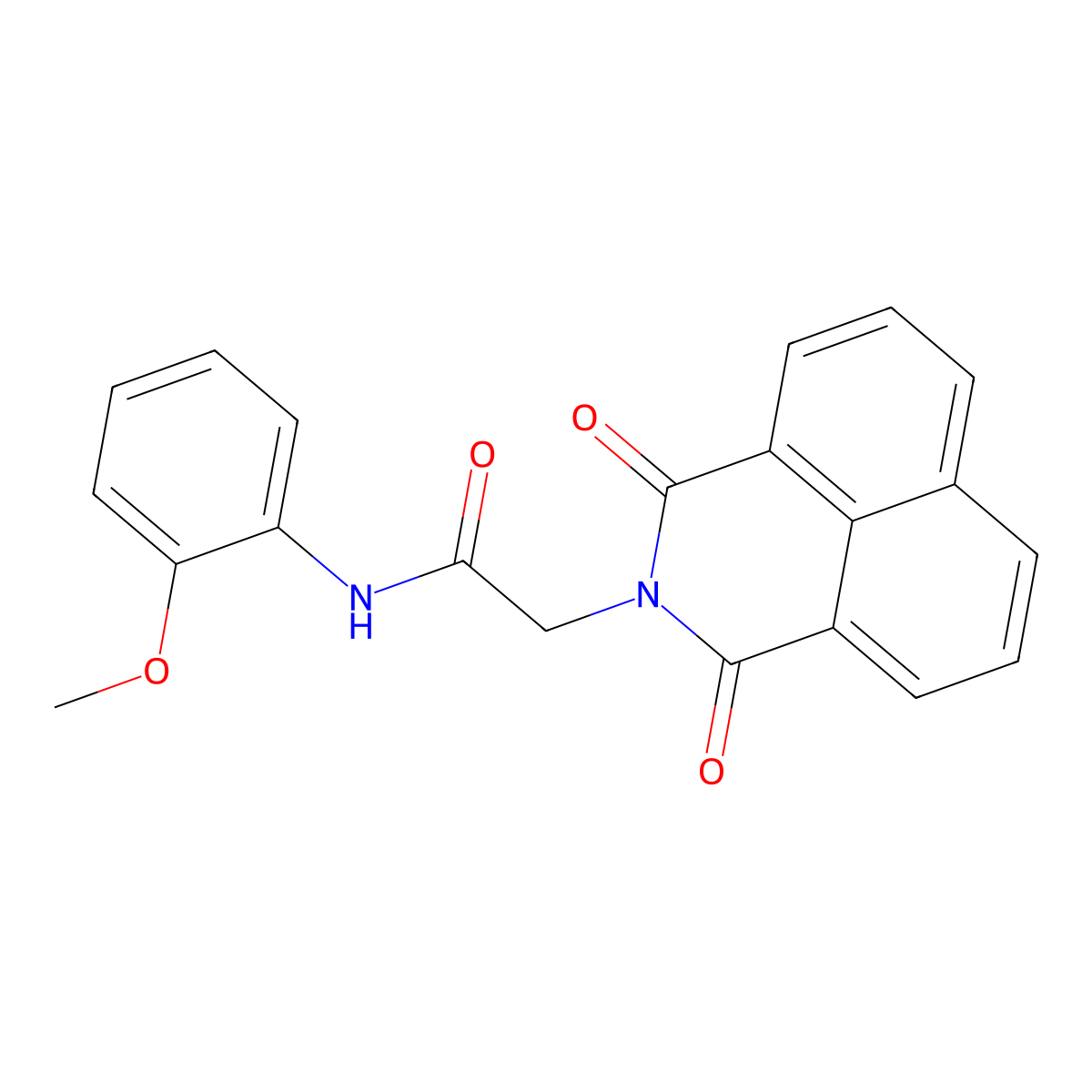 2-(1,3-dioxo-1H-benzo[de]isoquinolin-2(3H)-yl)-N-(2-methoxyphenyl)acetamide molecular structure, CAS 294668-74-9