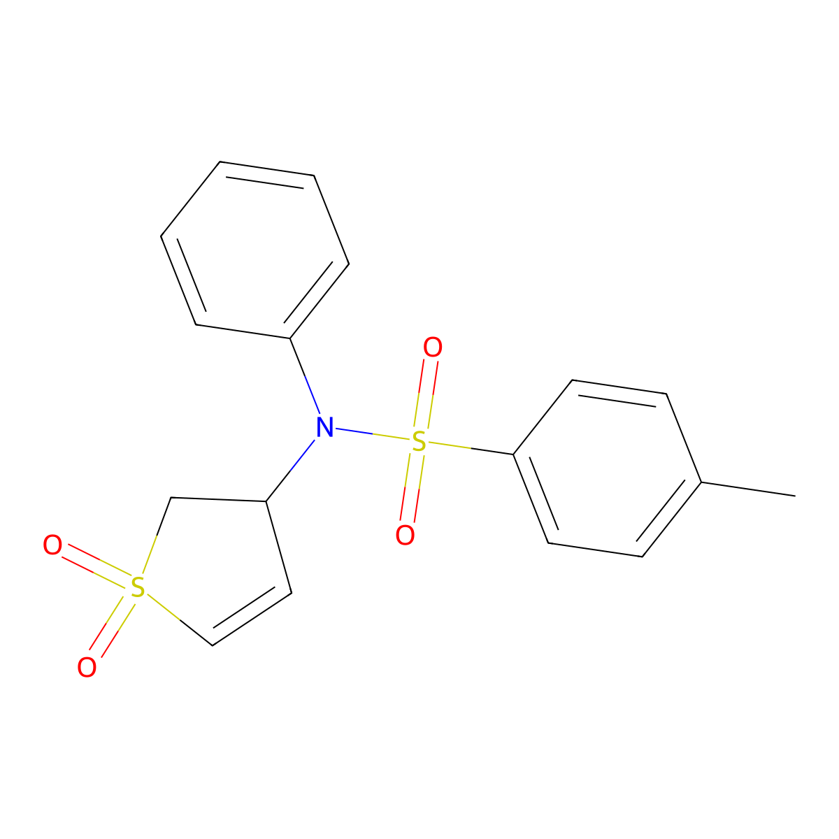 4-{[(4-Methylphenyl)sulfonyl]phenylamino}-4,5-dihydrothiophene-1,1-dione molecular structure, CAS 294668-97-6