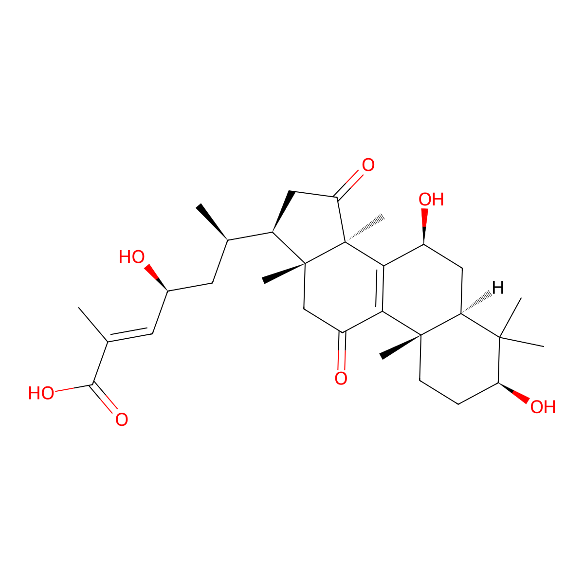 Ganoderic acid epsilon molecular structure, CAS 294674-05-8