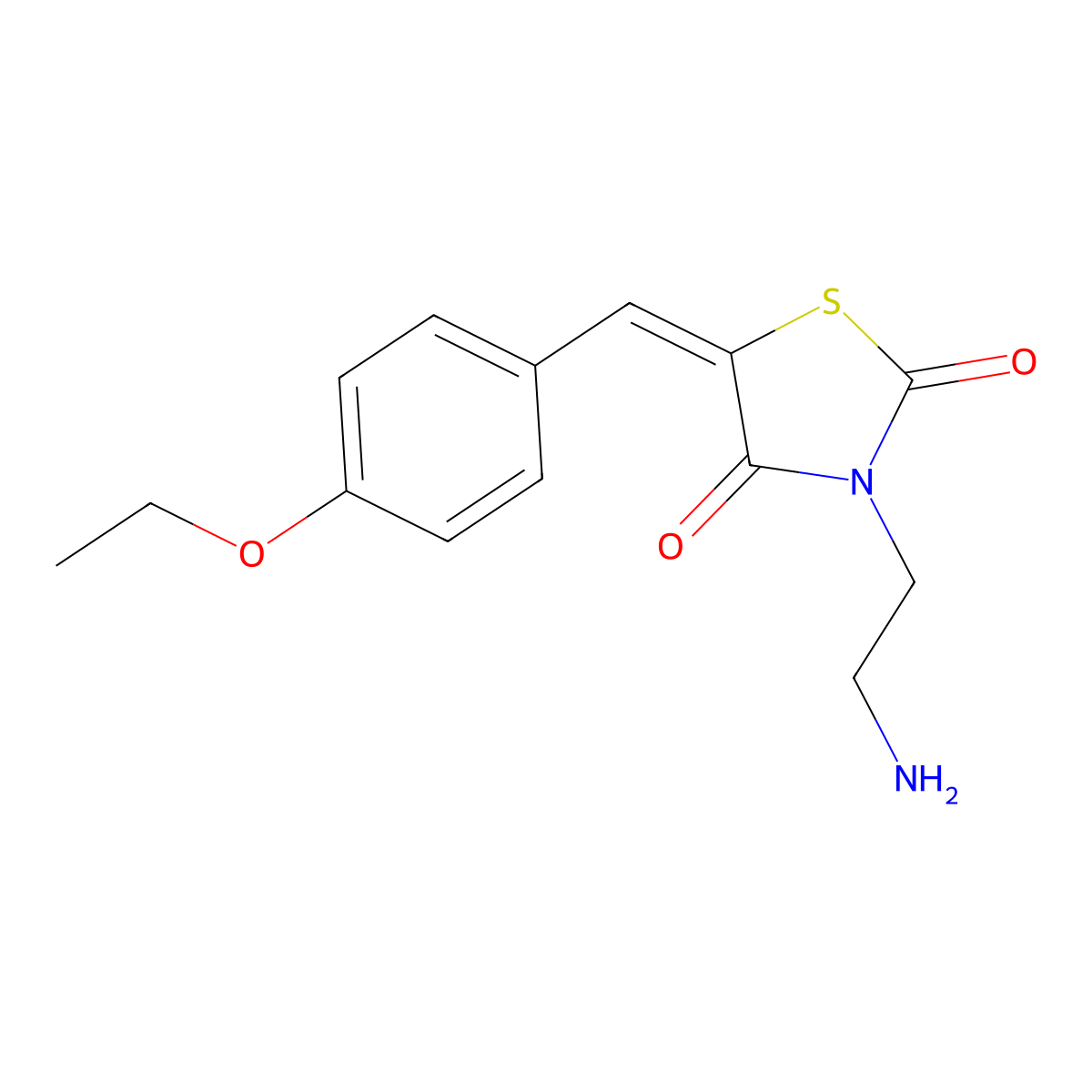 3-(2-Aminoethyl)-5-[(4-ethoxyphenyl)methylene]-2,4-thiazolidinedione molecular structure, CAS 294675-79-9