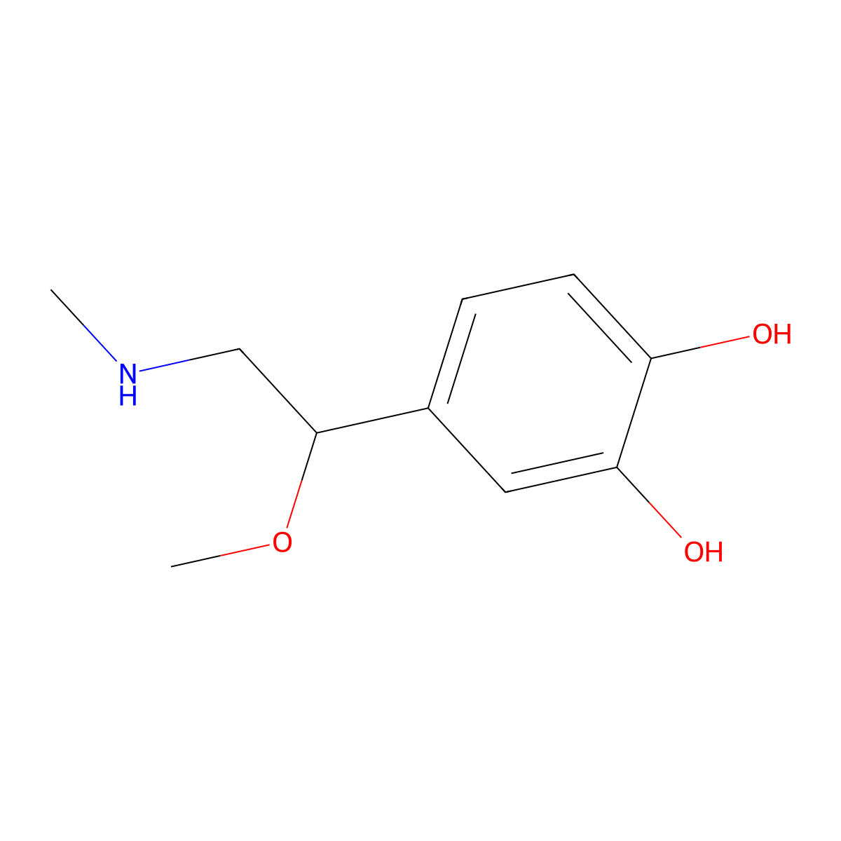 4-(1-Methoxy-2-(methylamino)ethyl)-1,2-benzenediol molecular structure, CAS 2947-02-6