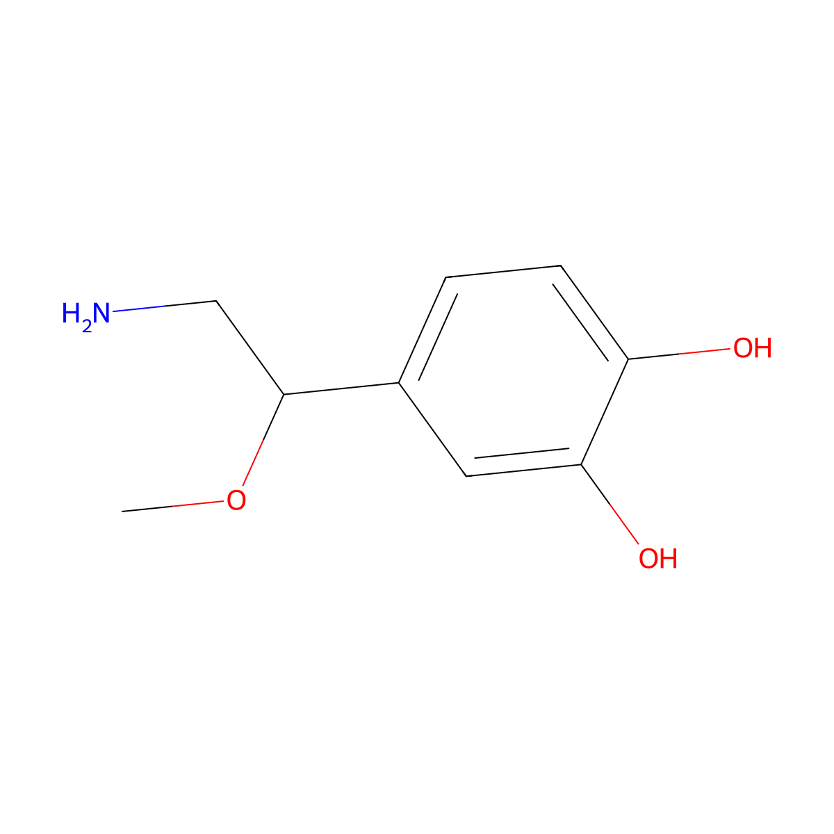 4-(2-Amino-1-methoxyethyl)benzene-1,2-diol molecular structure, CAS 2947-04-8