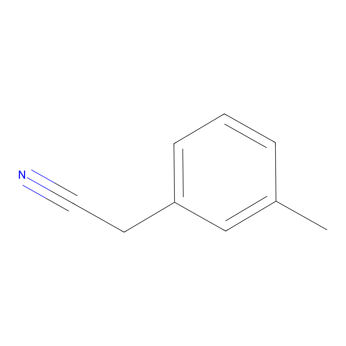 m-Methylphenylacetonitrile molecular structure, CAS 2947-60-6