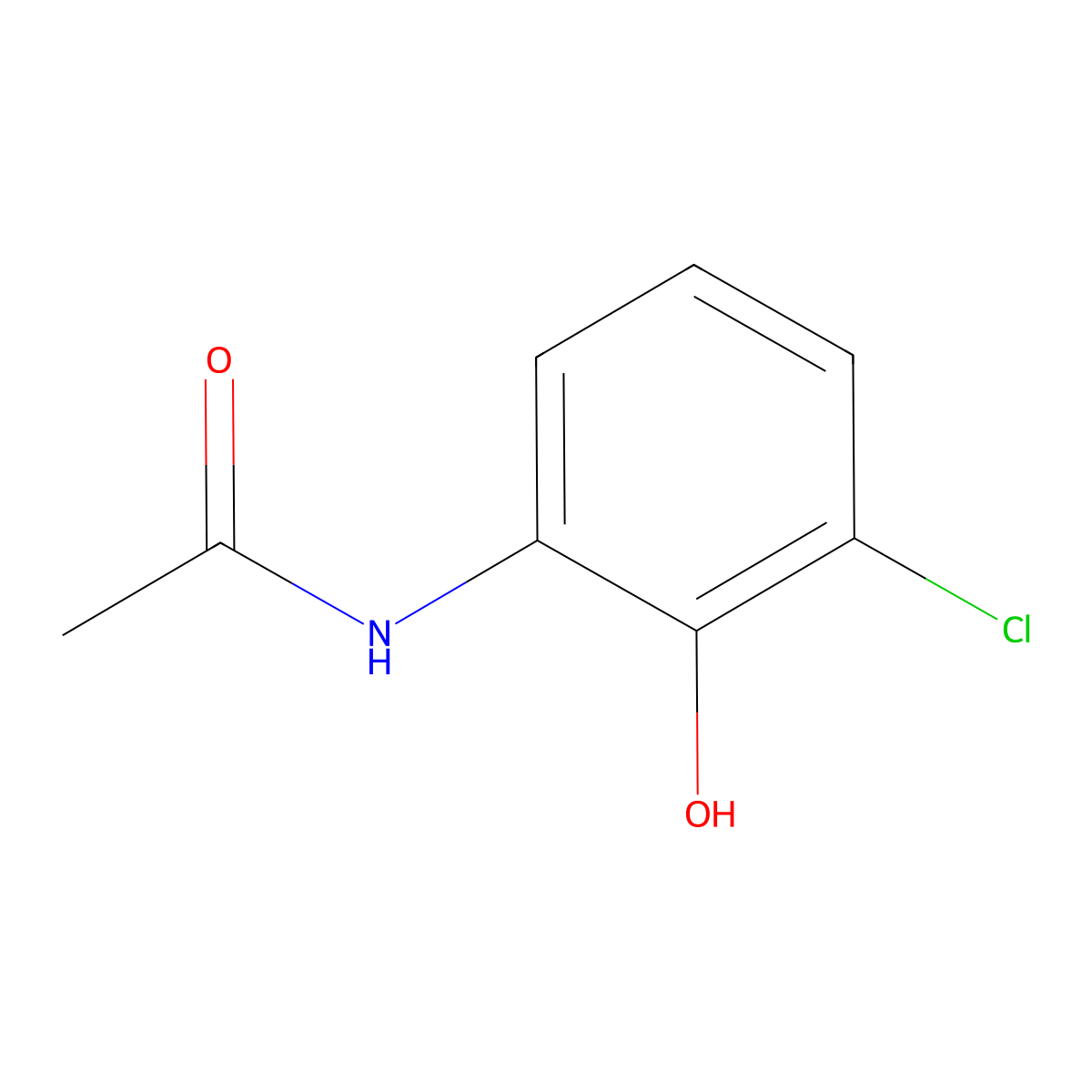 N-(3-chloro-2-hydroxyphenyl)acetamide molecular structure, CAS 29473-23-2