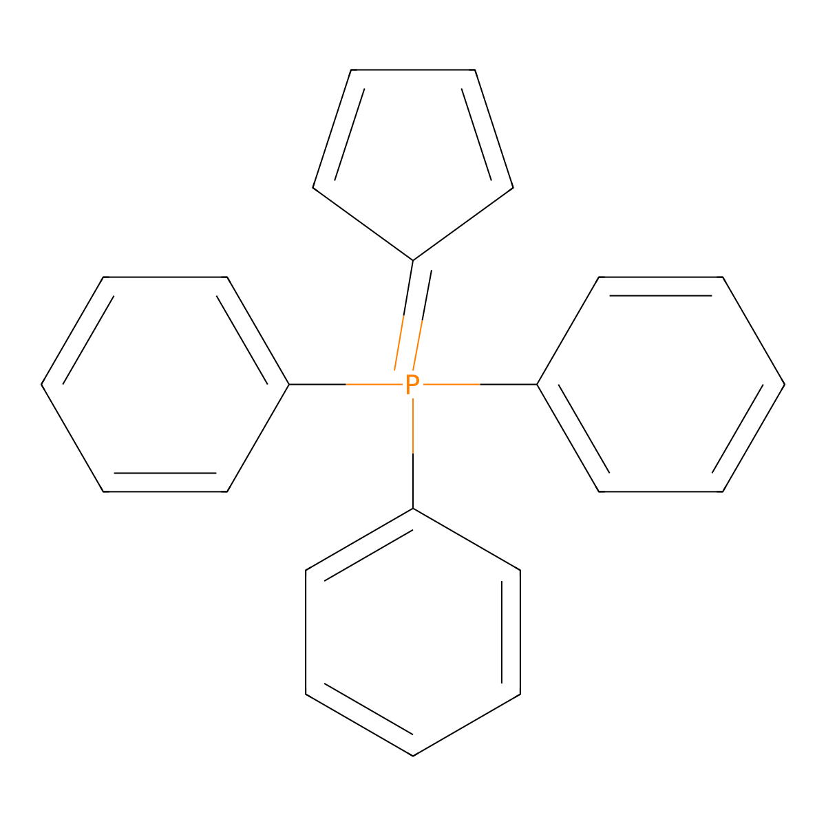 Triphenylphosphonium cyclopentadienylide molecular structure, CAS 29473-30-1