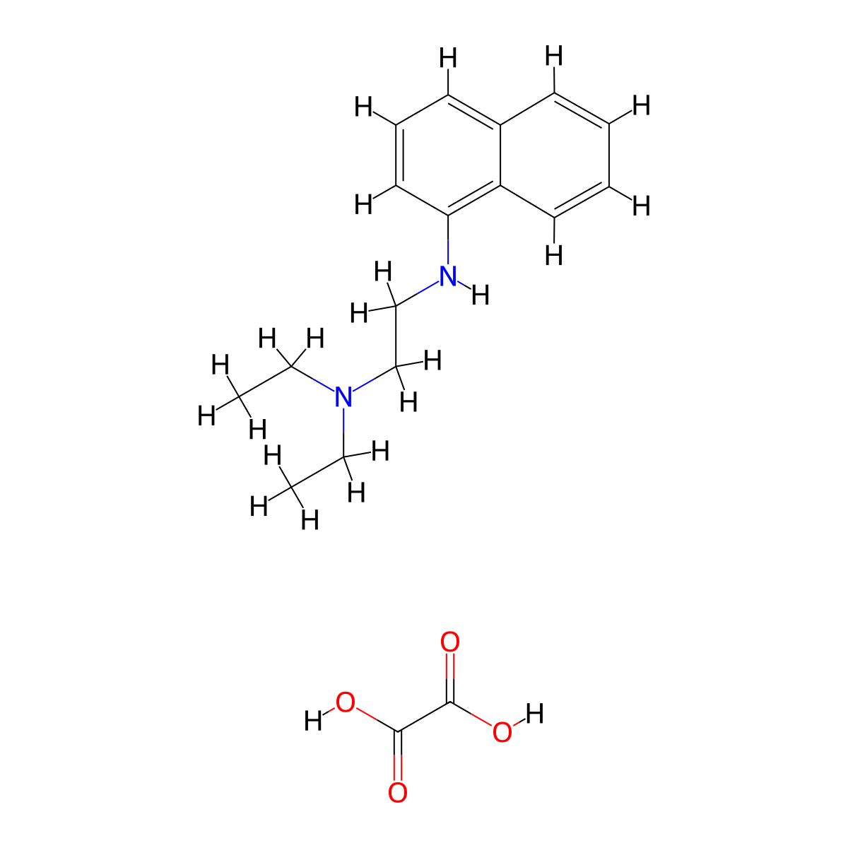 N-(2-Diethylaminoethyl)-1-naphthylamine Oxalate molecular structure, CAS 29473-53-8
