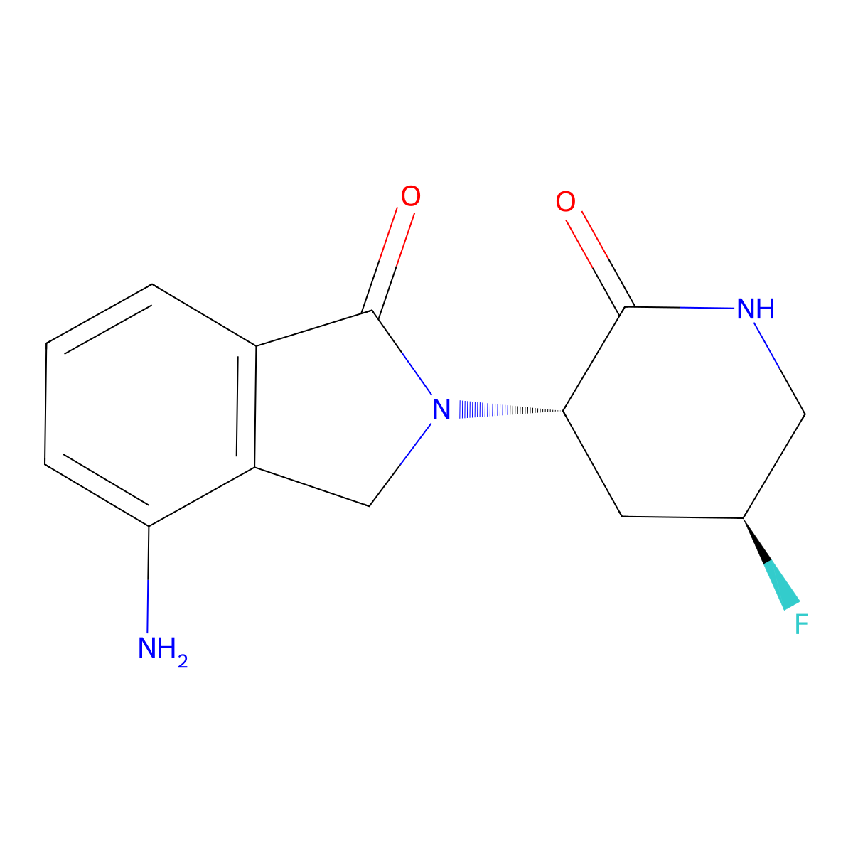 4-amino-2-[(3S,5S)-5-fluoro-2-oxopiperidin-3-yl]-2,3-dihydro-1H-isoindol-1-one molecular structure, CAS 2947380-27-8