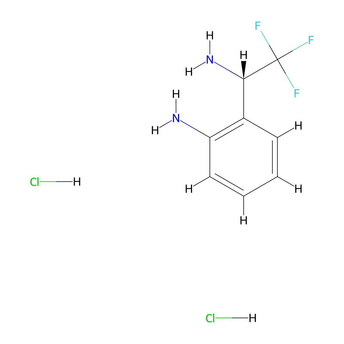 (S)-2-(1-Amino-2,2,2-trifluoroethyl)aniline dihydrochloride molecular structure, CAS 2947380-45-0