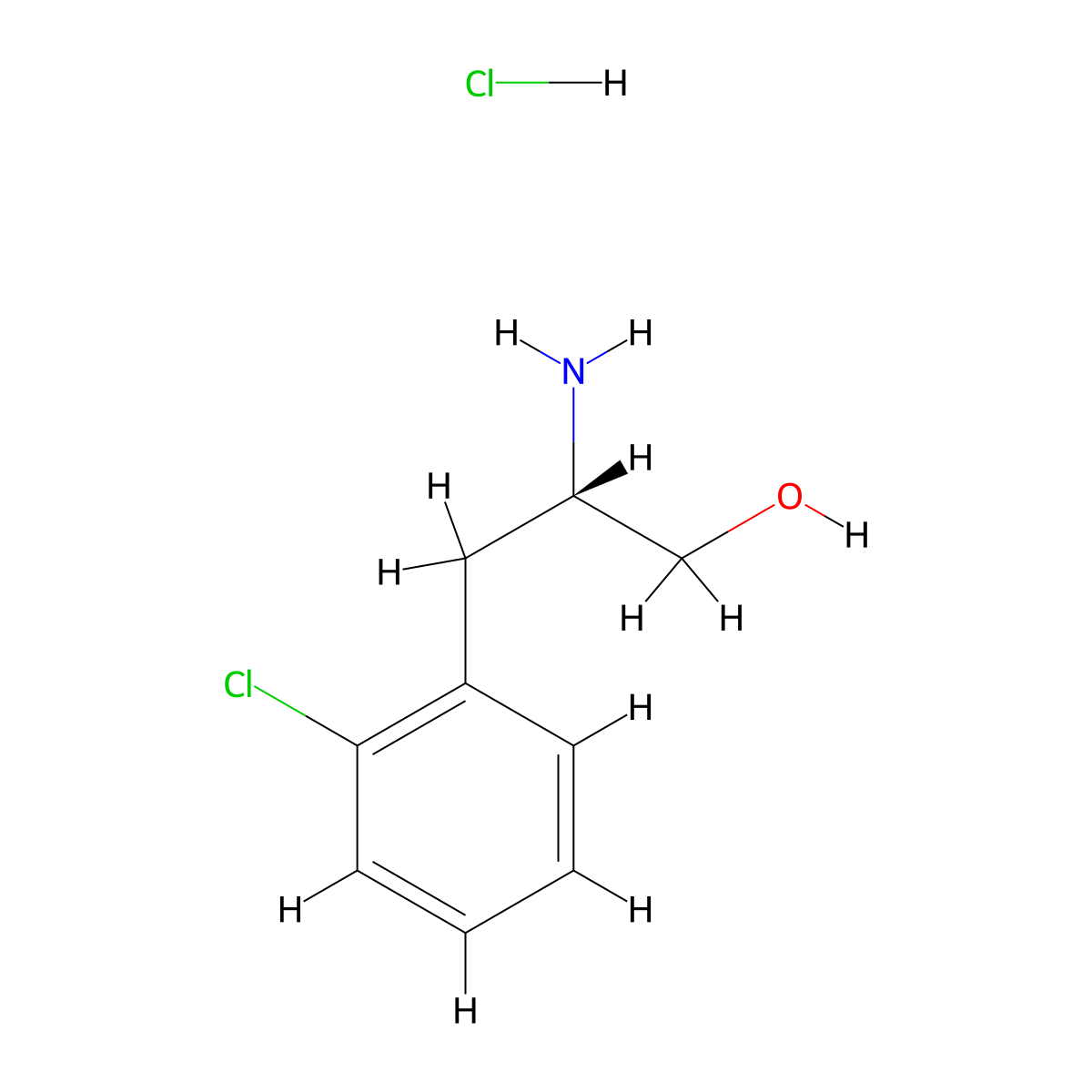 (2S)-2-amino-3-(2-chlorophenyl)propan-1-ol;hydrochloride molecular structure, CAS 2947380-52-9