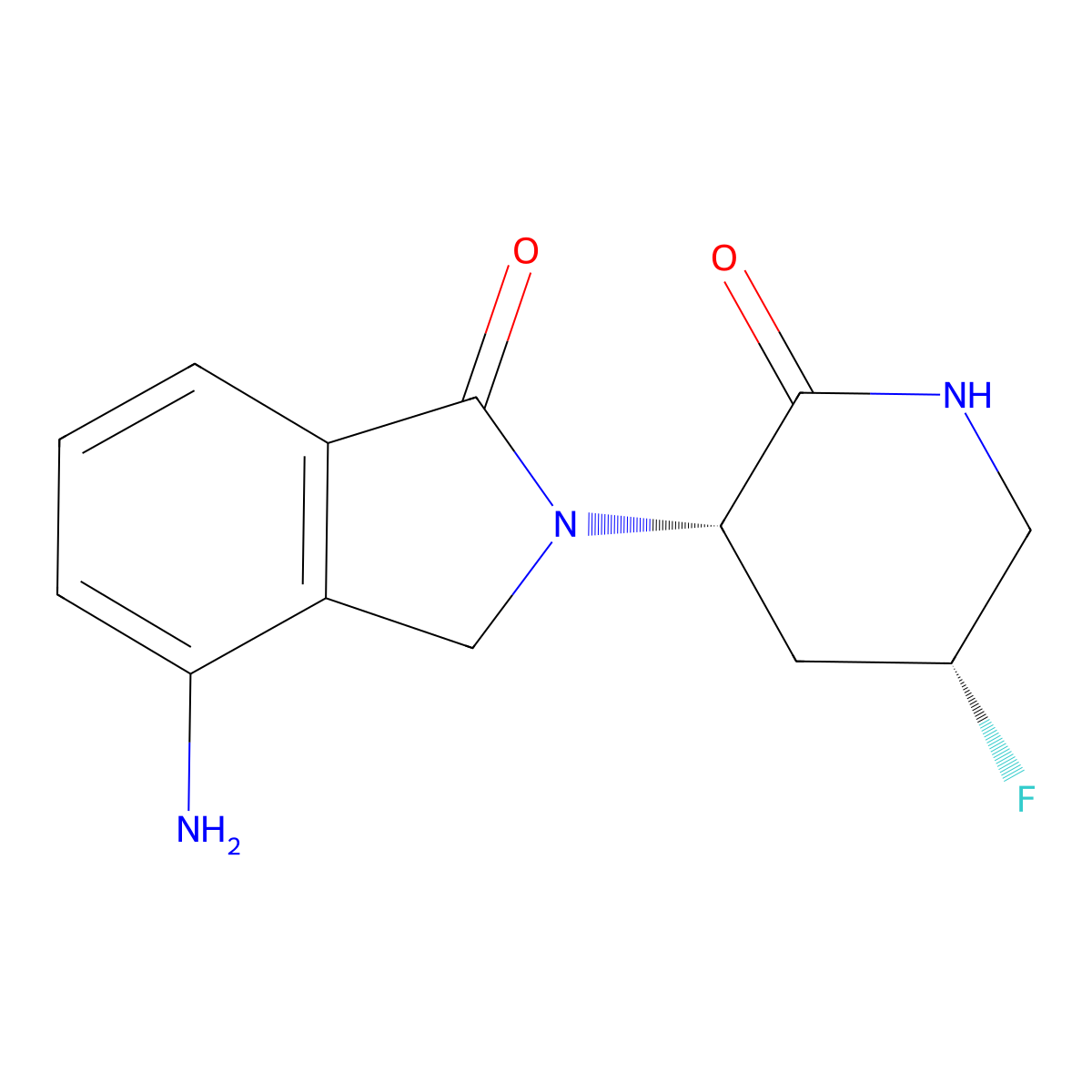 4-amino-2-[(3S,5R)-5-fluoro-2-oxopiperidin-3-yl]-2,3-dihydro-1H-isoindol-1-one molecular structure, CAS 2947380-55-2