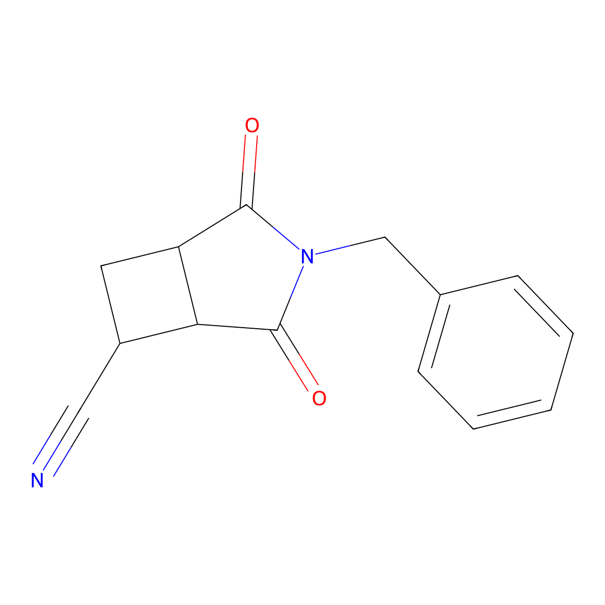 3-Benzyl-2,4-dioxo-3-azabicyclo[3.2.0]heptane-6-carbonitrile molecular structure, CAS 2947382-96-7