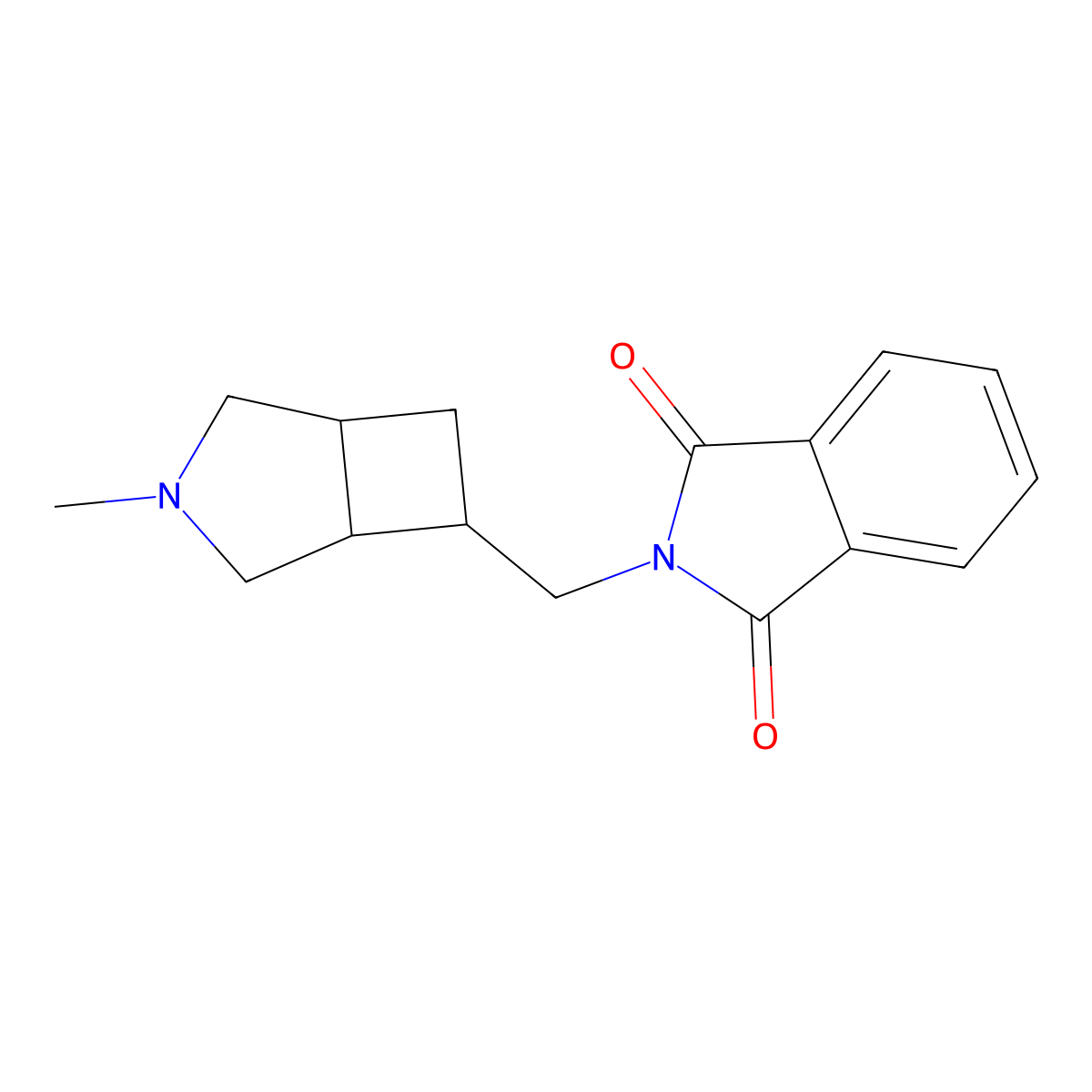2-({3-methyl-3-azabicyclo[3.2.0]heptan-6-yl}methyl)-2,3-dihydro-1H-isoindole-1,3-dione molecular structure, CAS 2947382-99-0