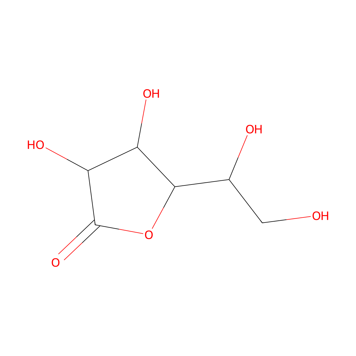 5-(1,2-Dihydroxy-ethyl)-3,4-dihydroxy-dihydro-furan-2-one molecular structure, CAS 29474-78-0