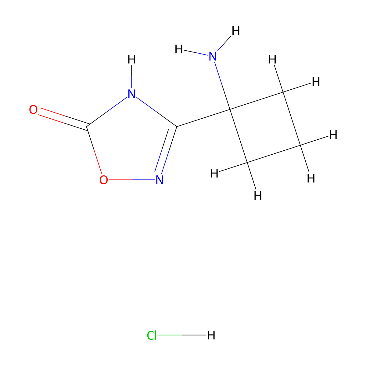 3-(1-Aminocyclobutyl)-1,2,4-oxadiazol-5-ol hydrochloride molecular structure, CAS 2947422-63-9