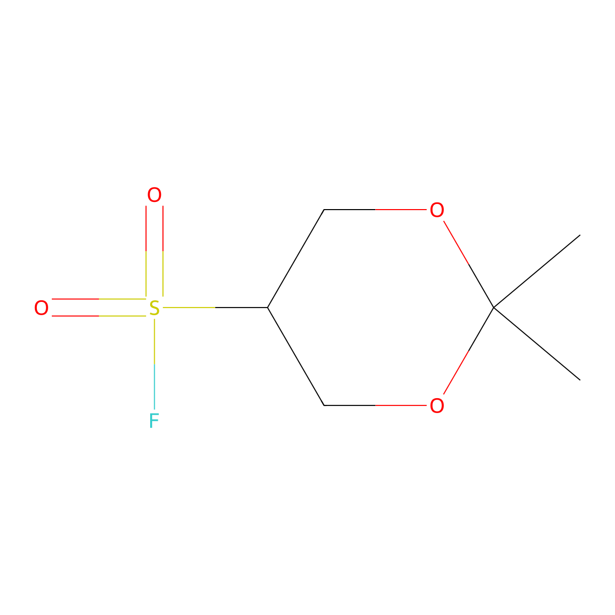 2,2-Dimethyl-1,3-dioxane-5-sulfonyl fluoride molecular structure, CAS 2947422-68-4