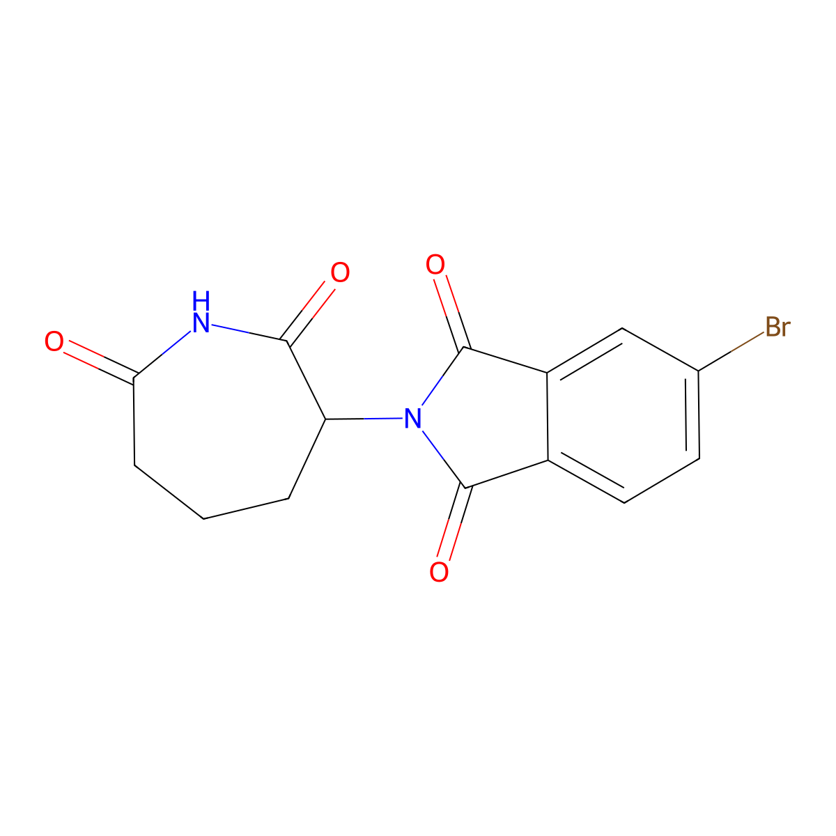 5-bromo-2-(2,7-dioxoazepan-3-yl)-2,3-dihydro-1H-isoindole-1,3-dione molecular structure, CAS 2947422-81-1