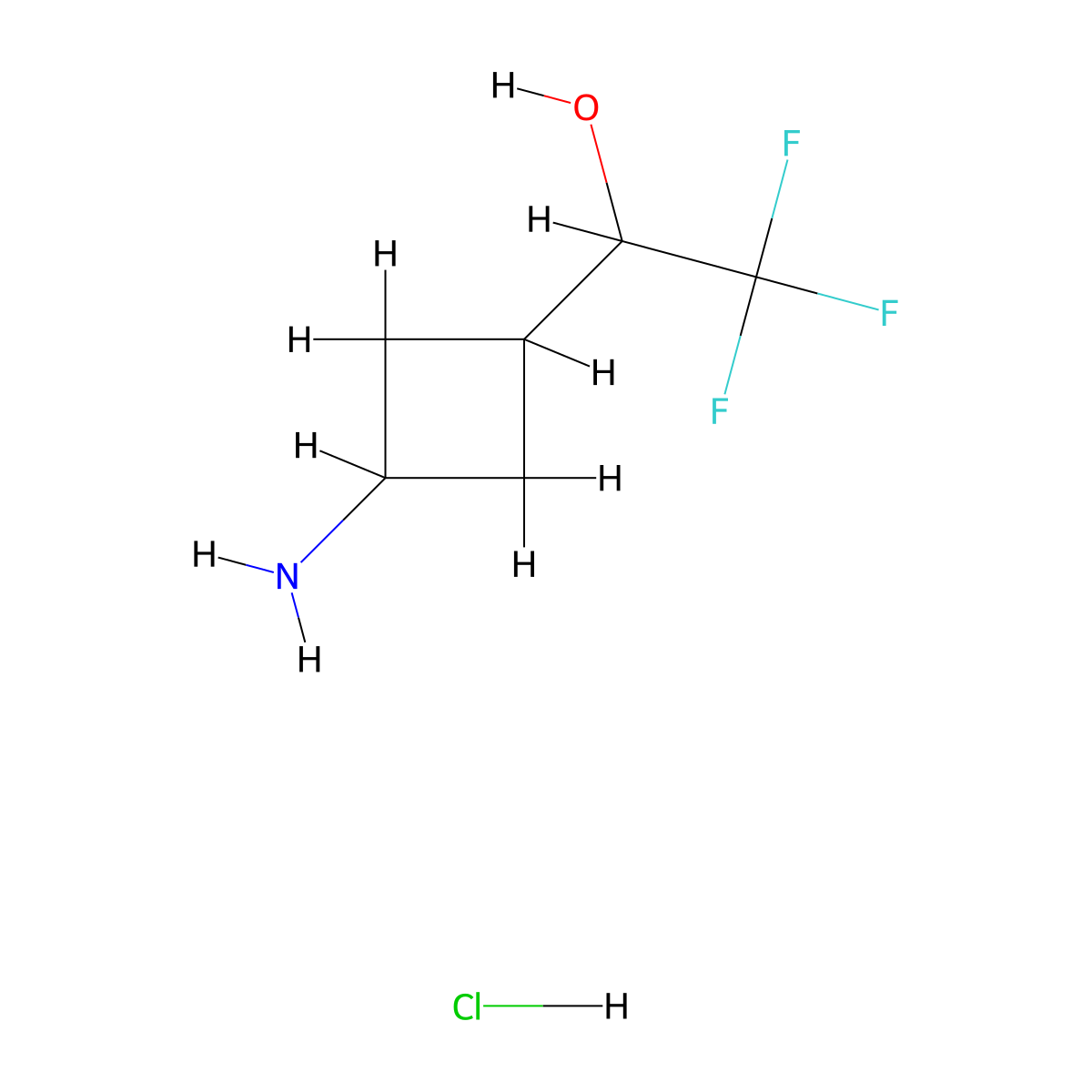1-(3-Aminocyclobutyl)-2,2,2-trifluoroethan-1-ol hydrochloride molecular structure, CAS 2947422-85-5