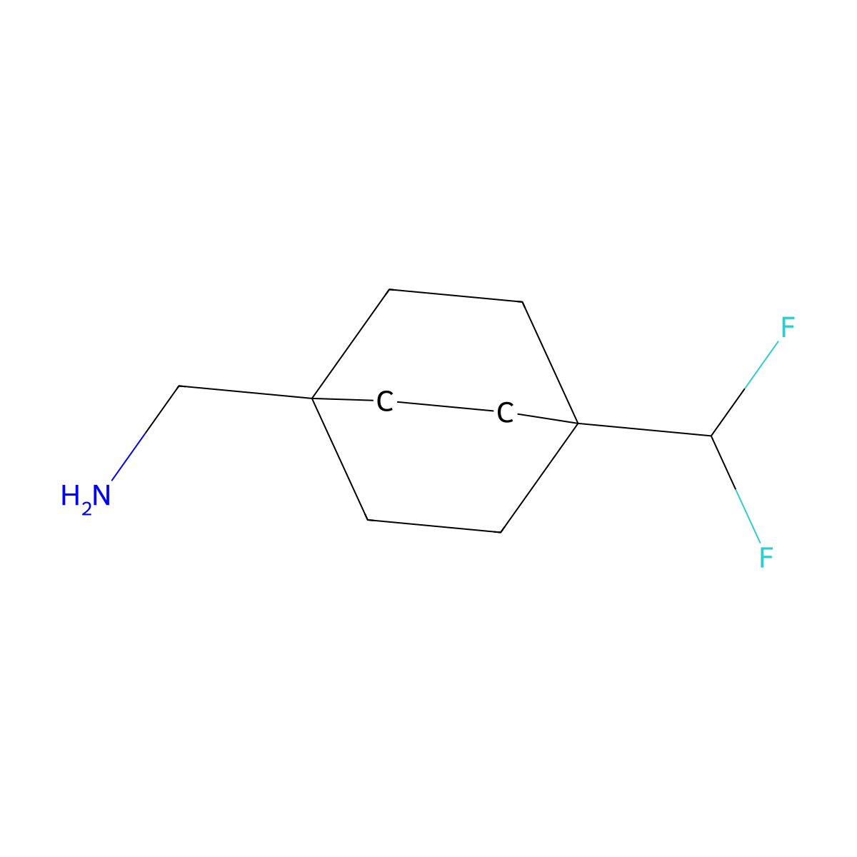 1-[4-(Difluoromethyl)bicyclo[2.2.2]octan-1-yl]methanamine molecular structure, CAS 2947422-93-5