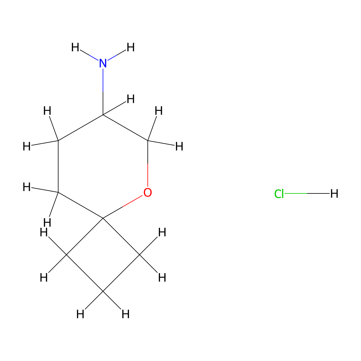 5-Oxaspiro[3.5]nonan-7-amine hydrochloride molecular structure, CAS 2947423-10-9