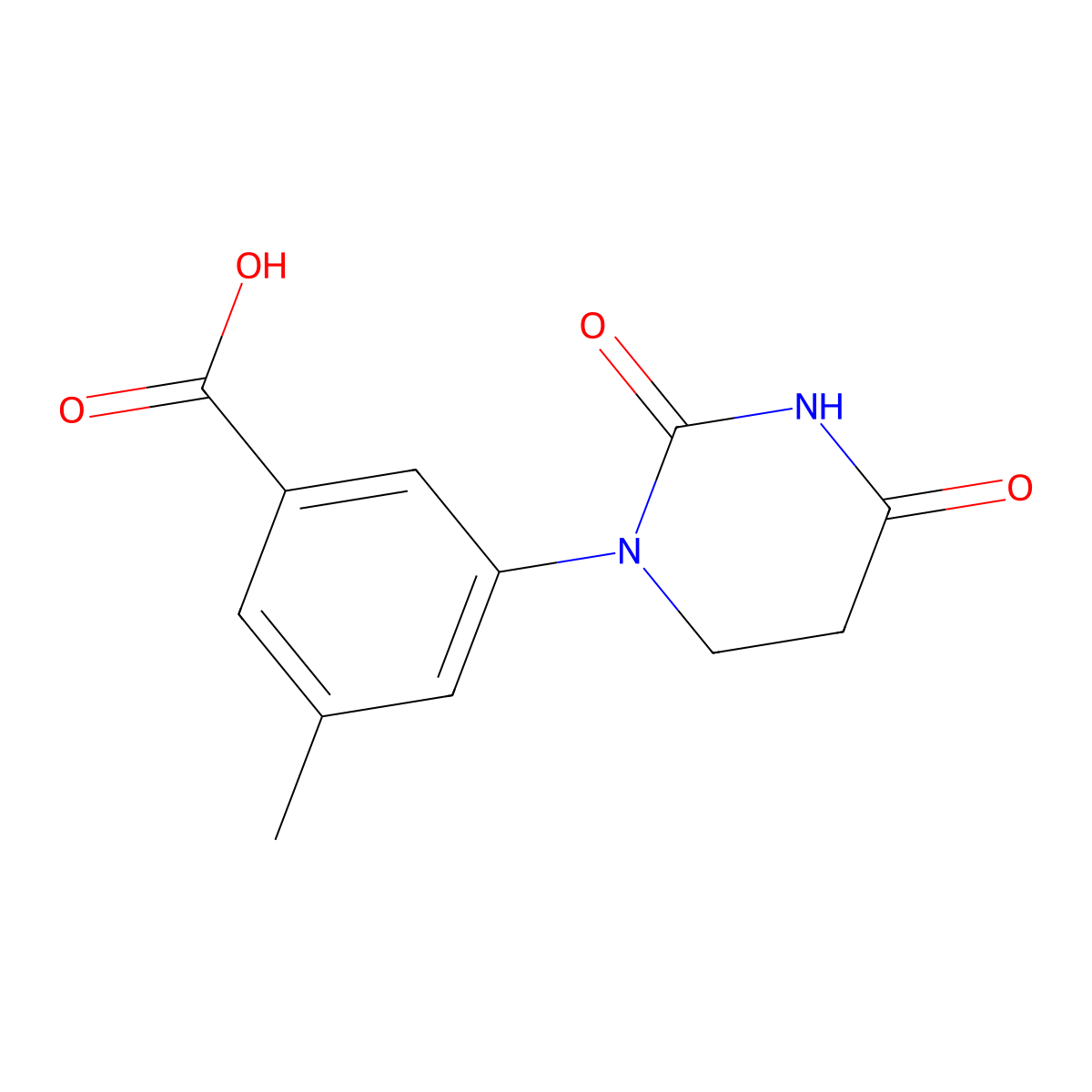 3-(2,4-Dioxo-1,3-diazinan-1-yl)-5-methylbenzoic acid molecular structure, CAS 2947423-13-2
