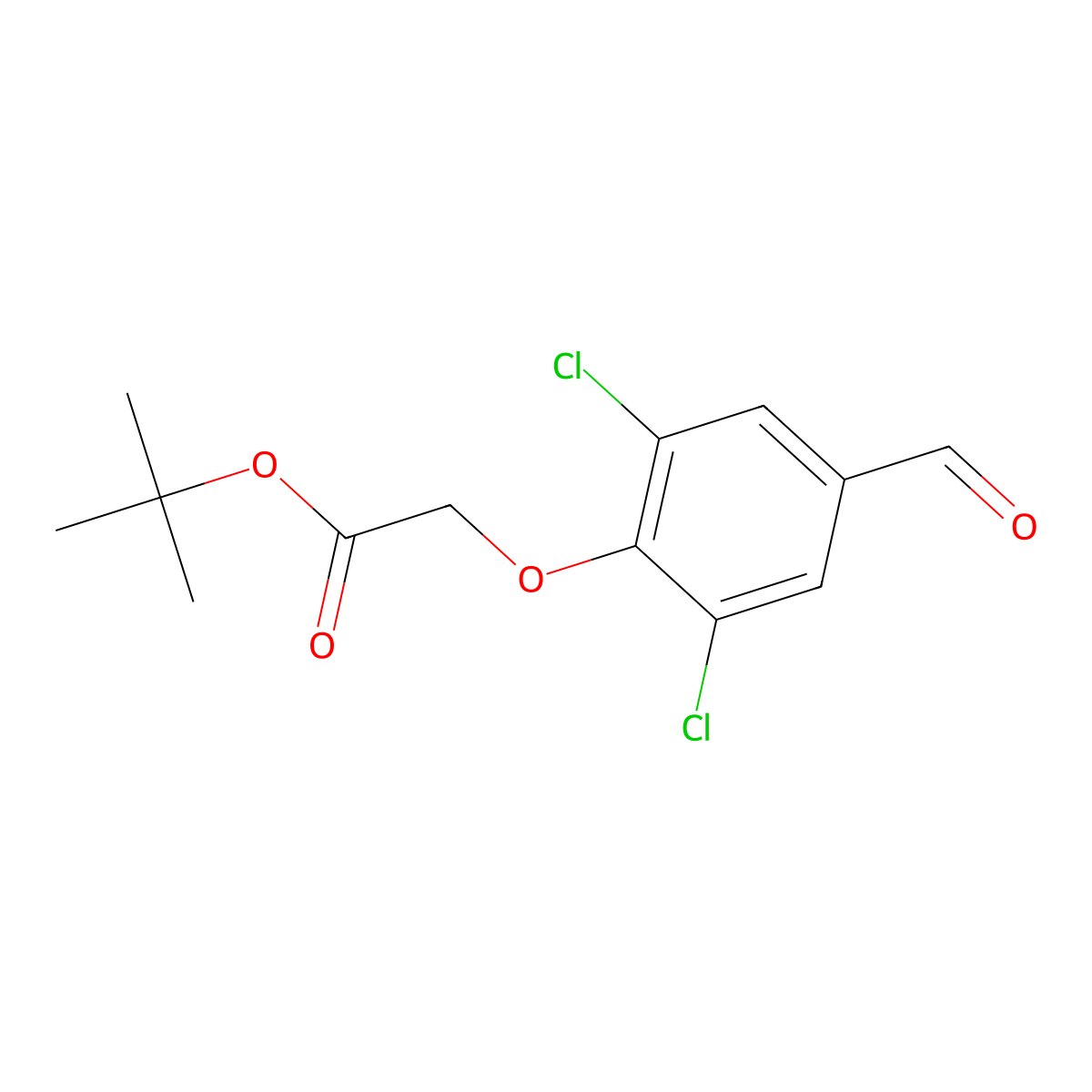 Tert-butyl 2-(2,6-dichloro-4-formylphenoxy)acetate molecular structure, CAS 2947423-32-5