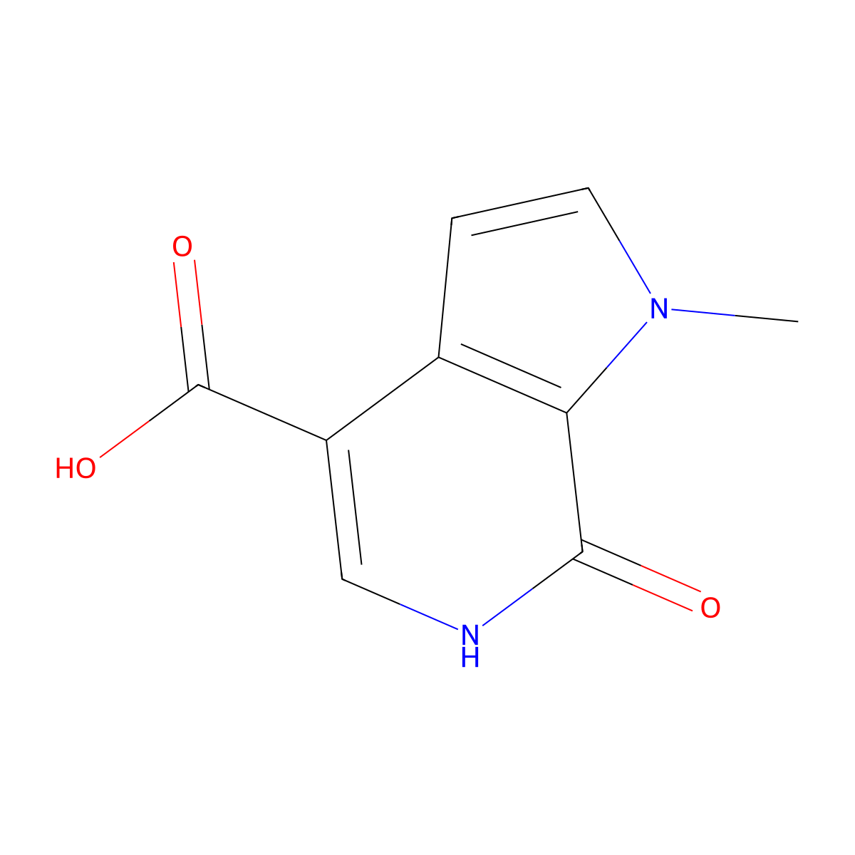 1-methyl-7-oxo-1H,6H,7H-pyrrolo[2,3-c]pyridine-4-carboxylic acid molecular structure, CAS 2947423-33-6