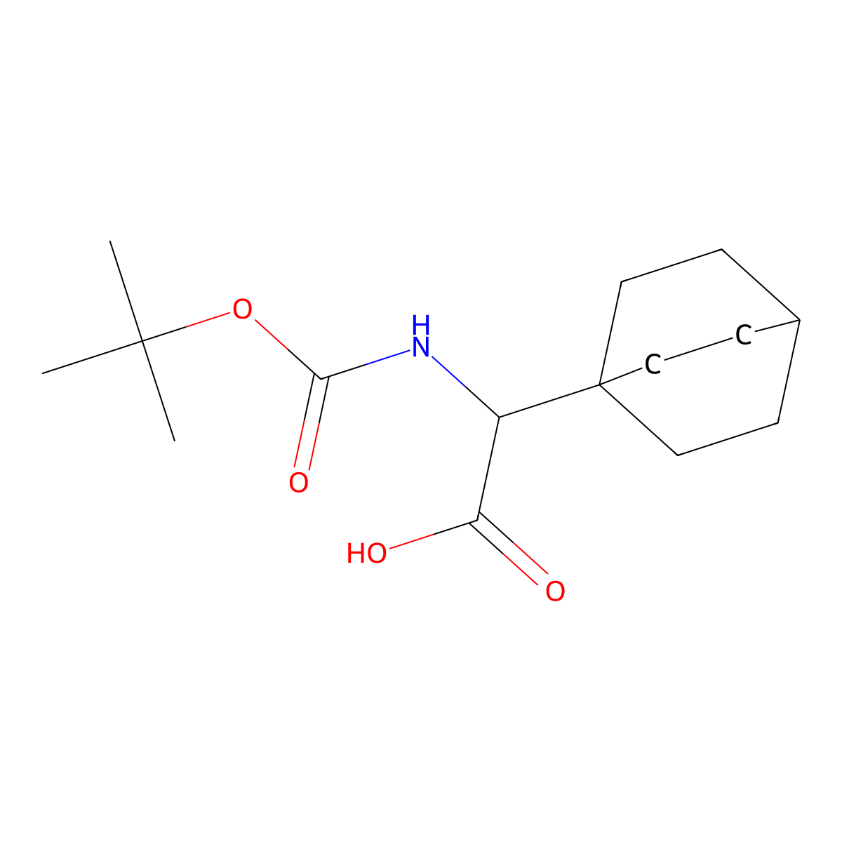 2-{Bicyclo[2.2.2]octan-1-yl}-2-{[(tert-butoxy)carbonyl]amino}acetic acid molecular structure, CAS 2947423-38-1