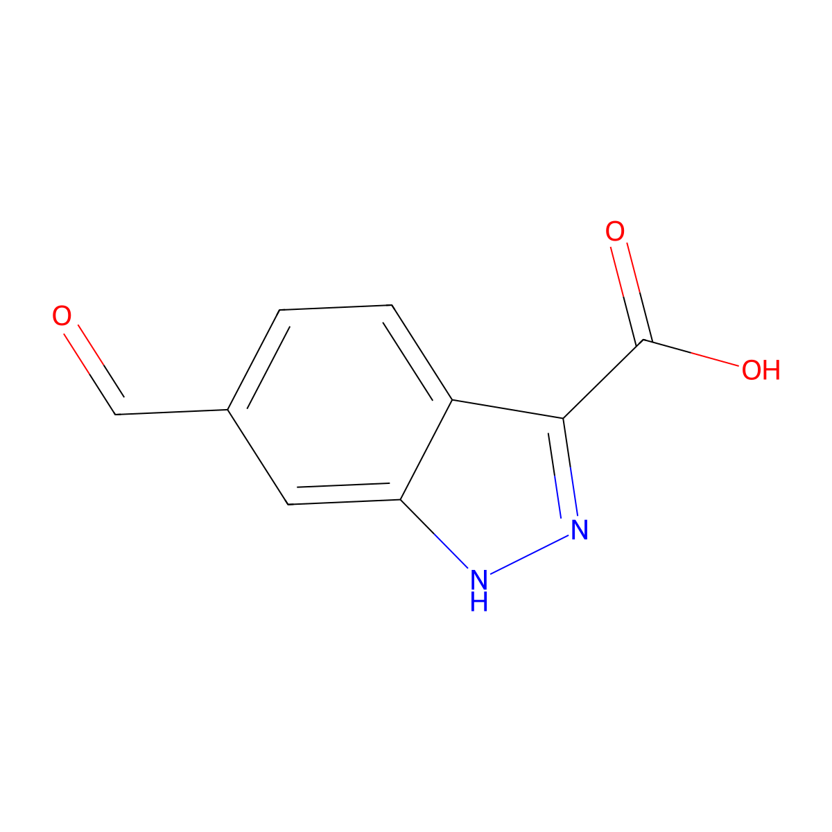 6-formyl-1H-indazole-3-carboxylic acid molecular structure, CAS 2947423-49-4