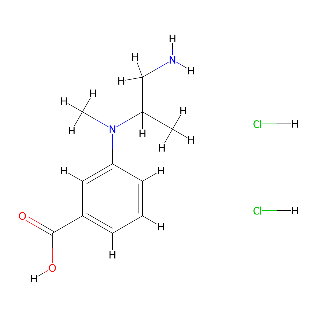3-[(1-Aminopropan-2-yl)(methyl)amino]benzoic acid dihydrochloride molecular structure, CAS 2947423-58-5