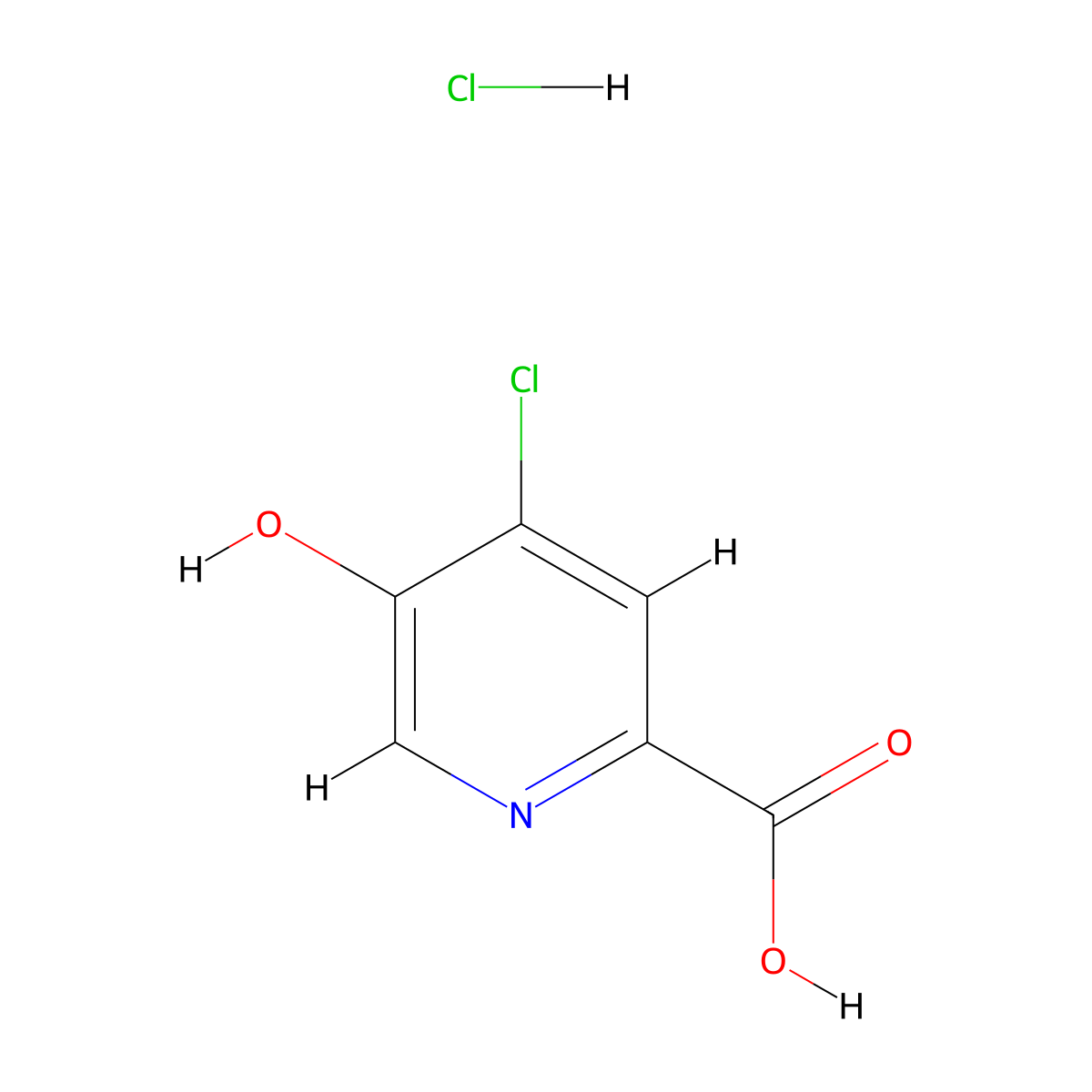 4-Chloro-5-hydroxypyridine-2-carboxylic acid;hydrochloride molecular structure, CAS 2947423-63-2