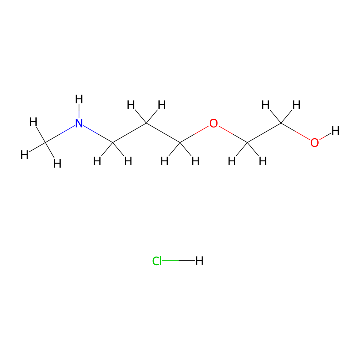 2-[3-(Methylamino)propoxy]ethanol;hydrochloride molecular structure, CAS 2947423-70-1