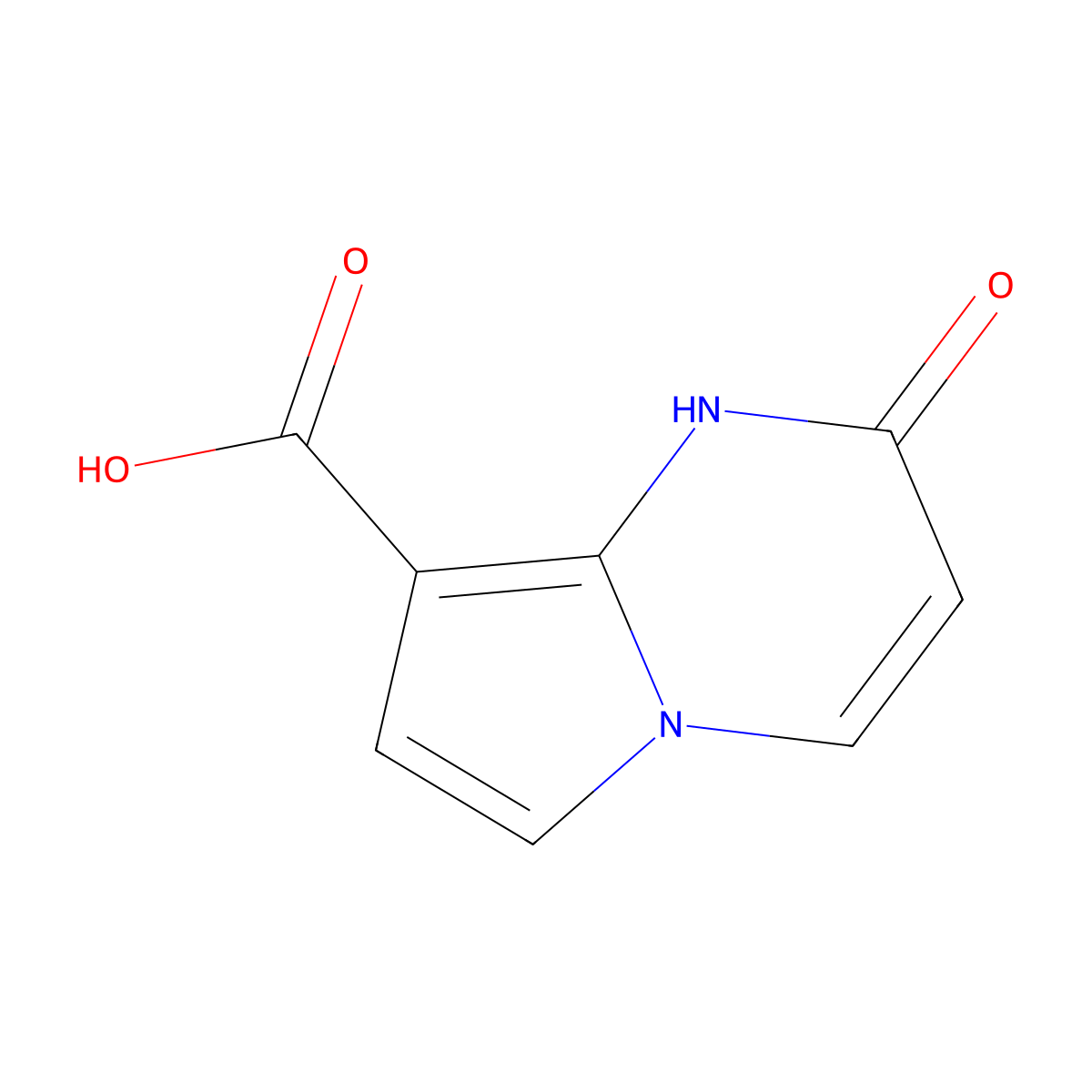 2-Hydroxypyrrolo[1,2-a]pyrimidine-8-carboxylic acid molecular structure, CAS 2947423-73-4