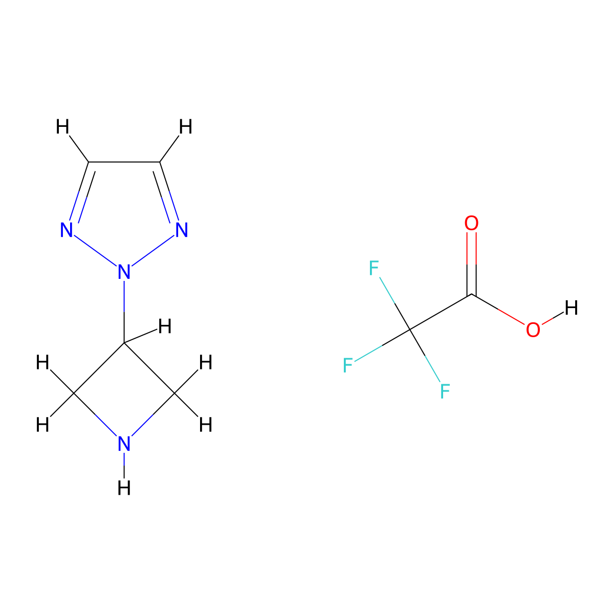 2-(azetidin-3-yl)-2H-1,2,3-triazole, trifluoroacetic acid molecular structure, CAS 2947423-88-1