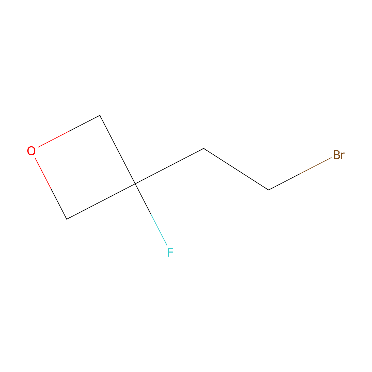 3-(2-Bromoethyl)-3-fluorooxetane molecular structure, CAS 2947423-91-6