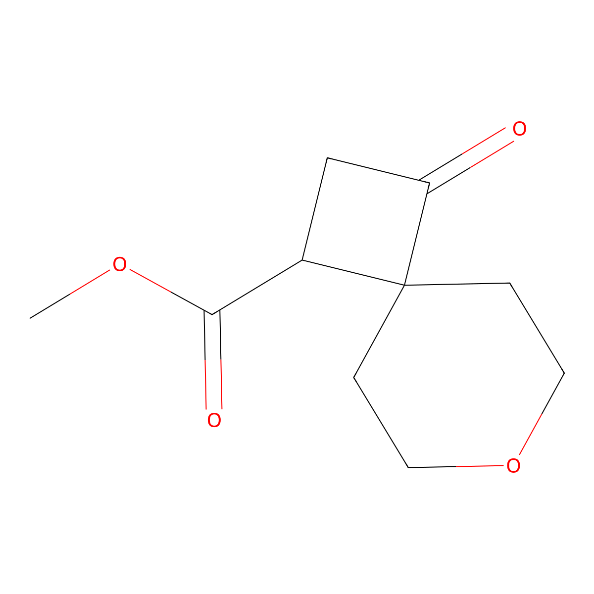 Methyl 3-oxo-7-oxaspiro[3.5]nonane-1-carboxylate molecular structure, CAS 2947423-98-3