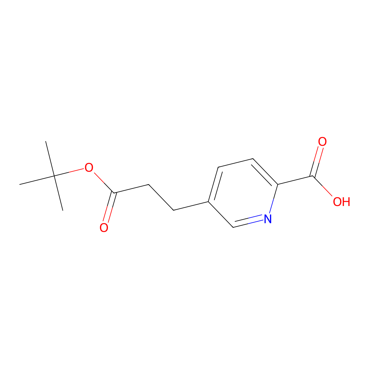 5-[3-(Tert-butoxy)-3-oxopropyl]pyridine-2-carboxylic acid molecular structure, CAS 2947424-04-4