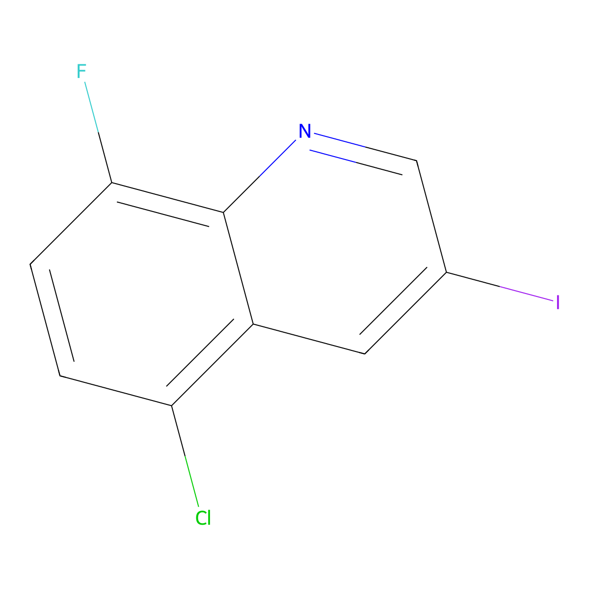 5-Chloro-8-fluoro-3-iodoquinoline molecular structure, CAS 2947424-05-5