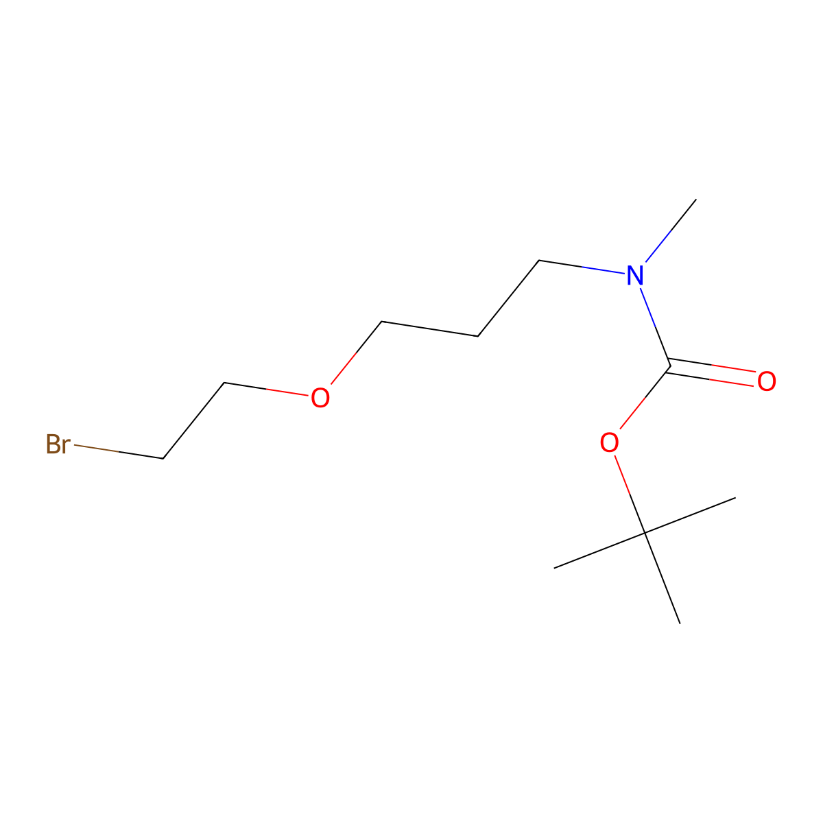 tert-butyl N-(3-(2-bromoethoxy)propyl)-N-methylcarbamate molecular structure, CAS 2947424-06-6