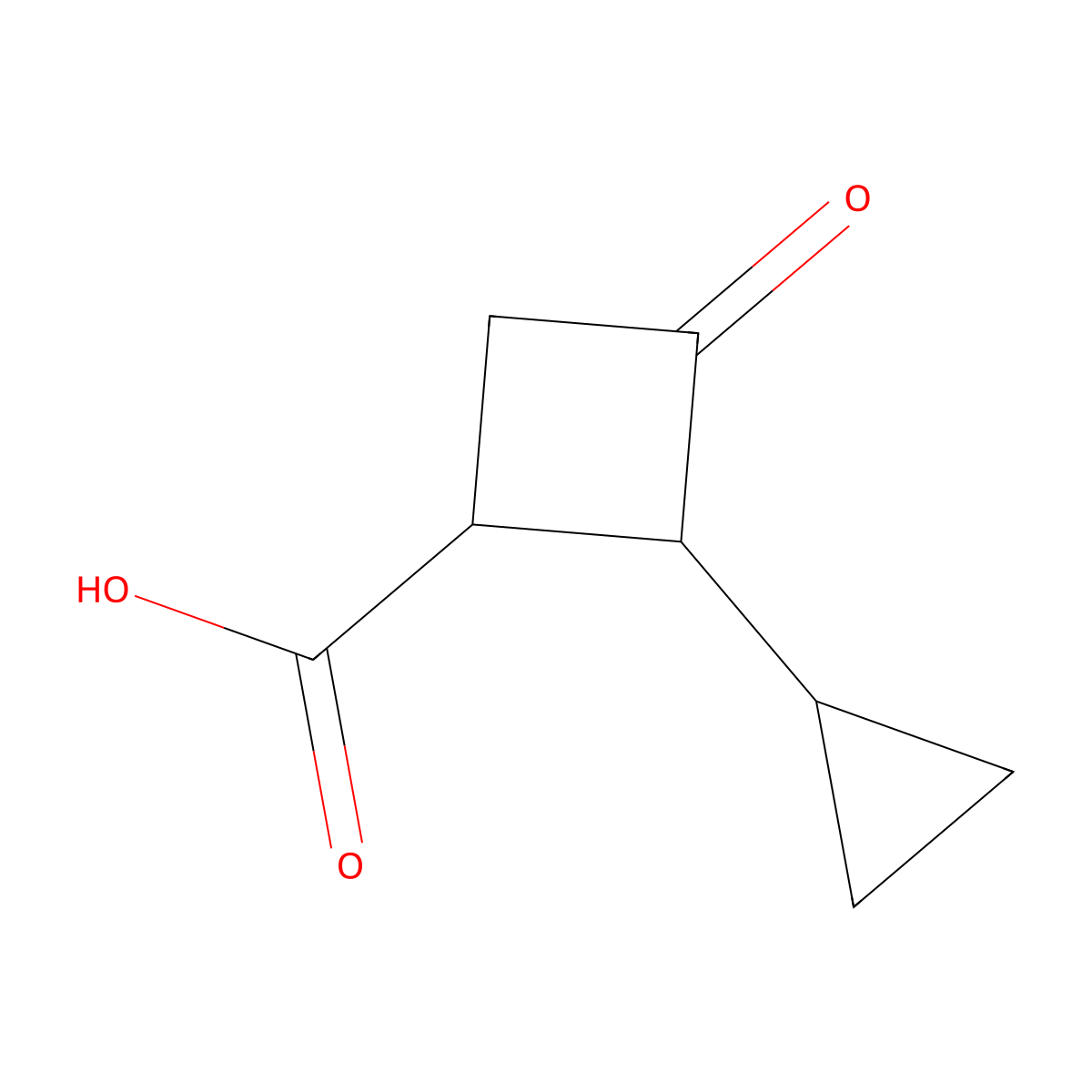 2-Cyclopropyl-3-oxocyclobutane-1-carboxylic acid molecular structure, CAS 2947424-18-0