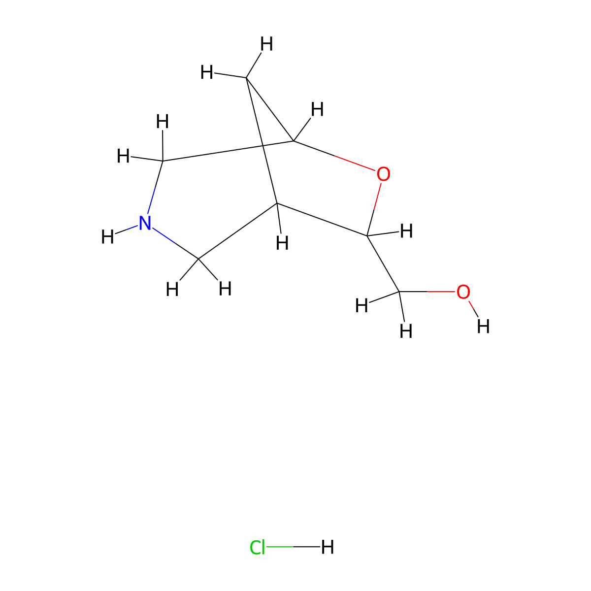 {6-Oxa-3-azabicyclo[3.2.1]octan-7-yl}methanol hydrochloride molecular structure, CAS 2947424-33-9