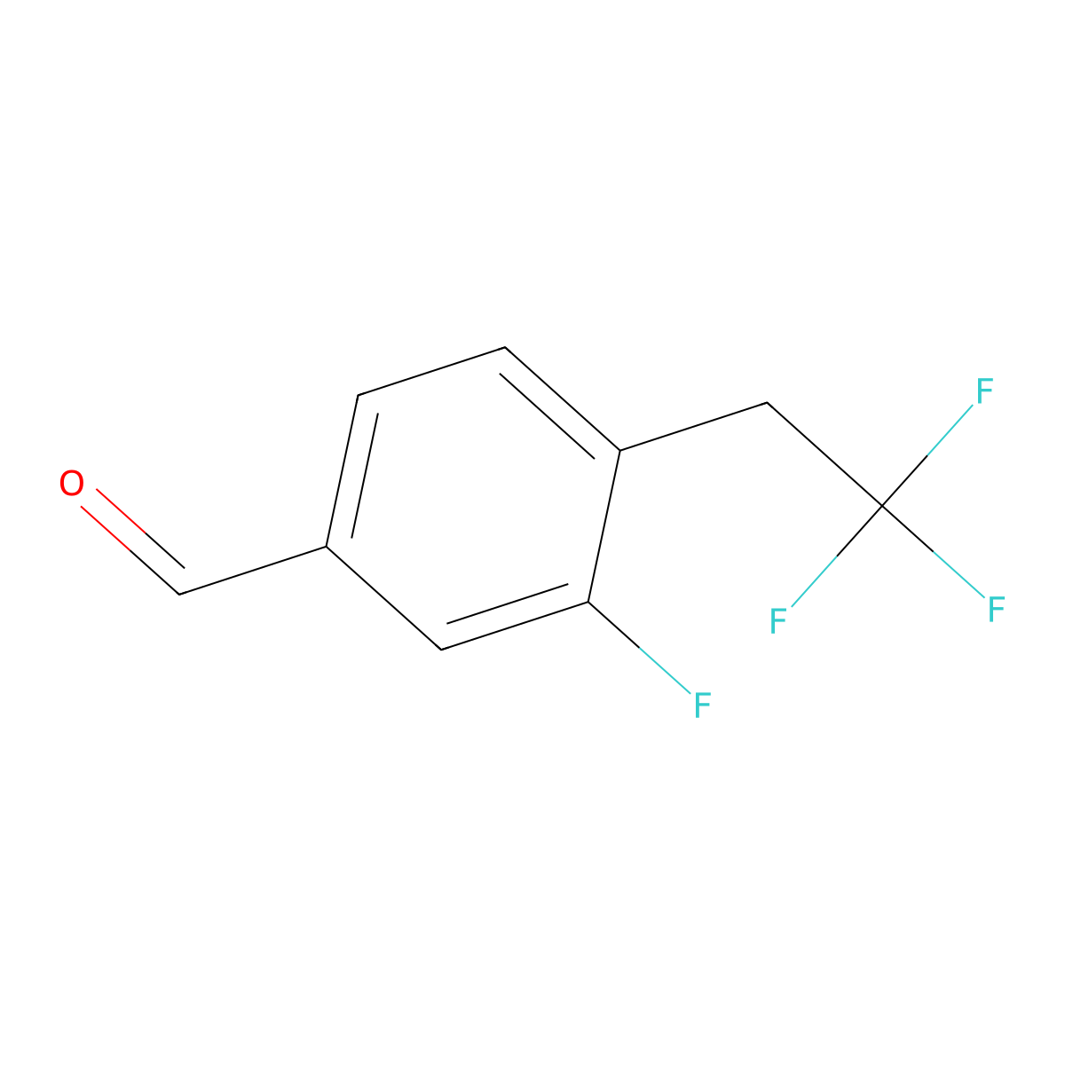 3-Fluoro-4-(2,2,2-trifluoroethyl)benzaldehyde molecular structure, CAS 2947424-41-9