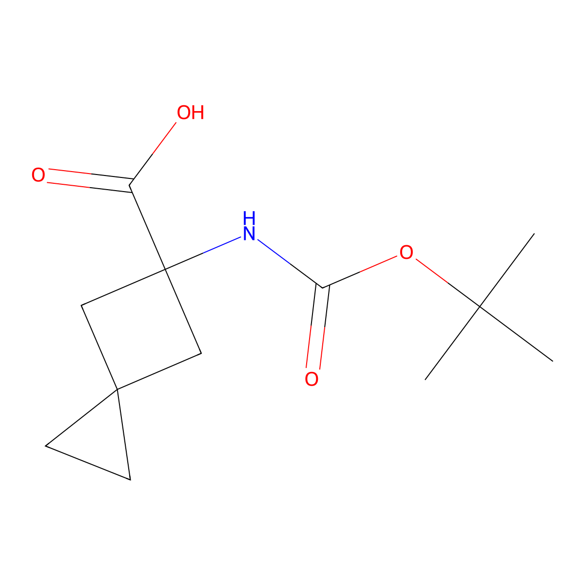 5-{[(Tert-butoxy)carbonyl]amino}spiro[2.3]hexane-5-carboxylic acid molecular structure, CAS 2947424-59-9